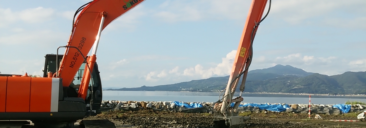 熊本県発注　港湾地盤改良工事